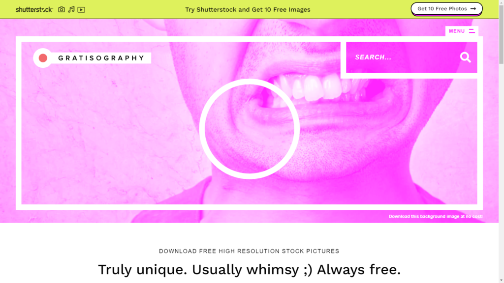 Gratisography: Web Project, Photography Resource, by Ryan McGuire