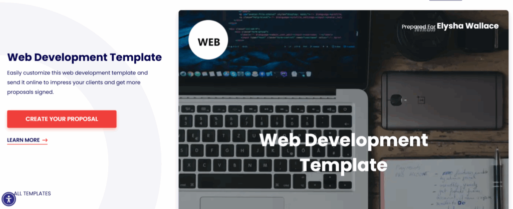 Web development proposal