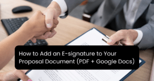 Prospero - How to add an e-signature to your proposal