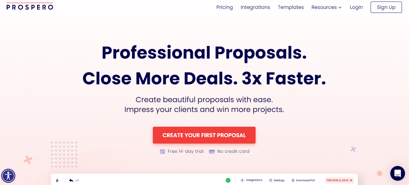 Prospero proposal software 