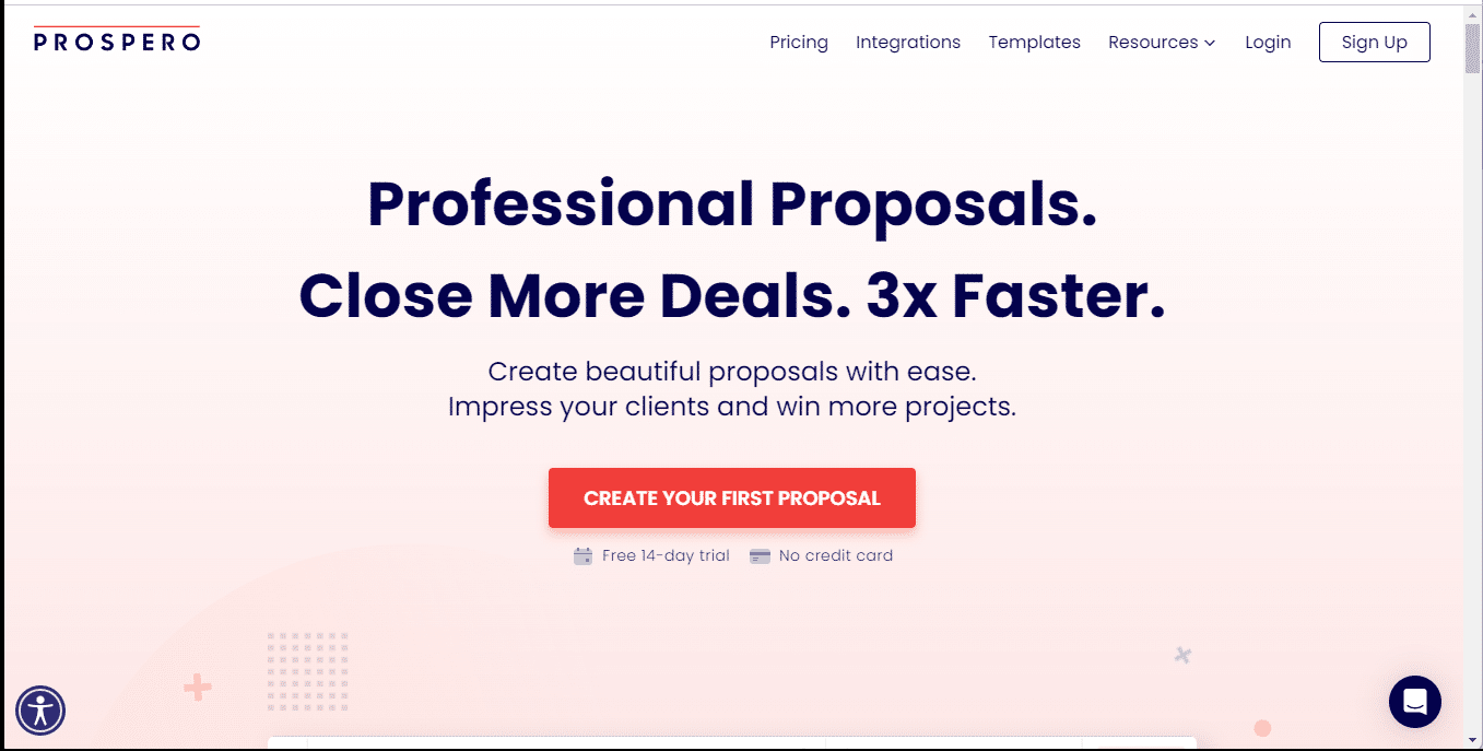 Business Proposal software prospero