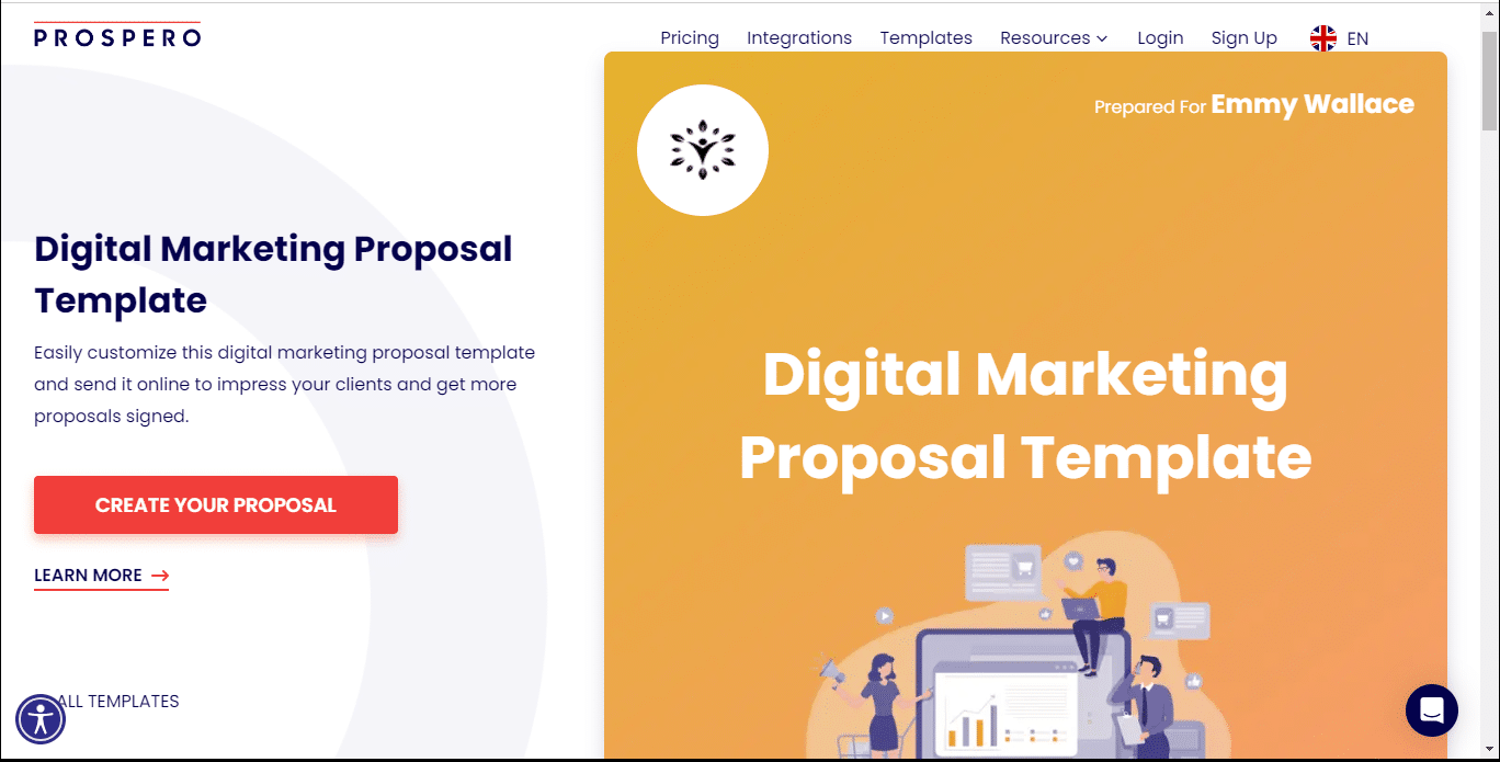 Digital Marketing Proposal template Prospero.