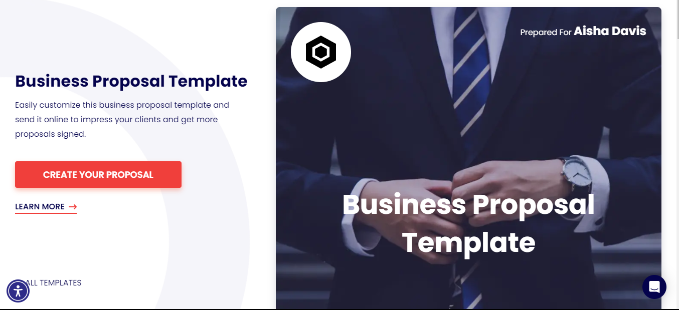 Business proposal partnership Template Prospero