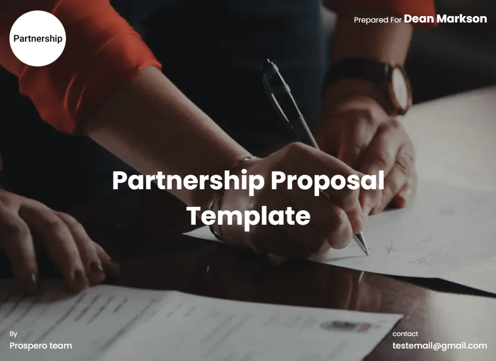 Prospero Partnership Proposal Template 
