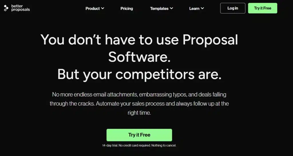 Better Proposals for Pandadoc alternative