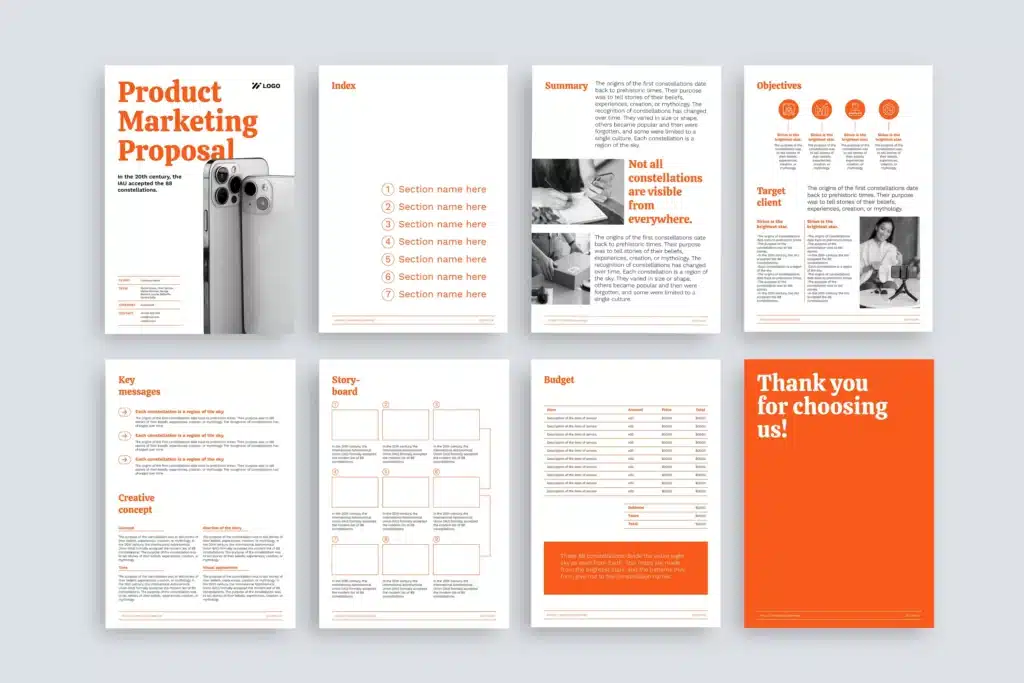 A Product Marketing Proposal template