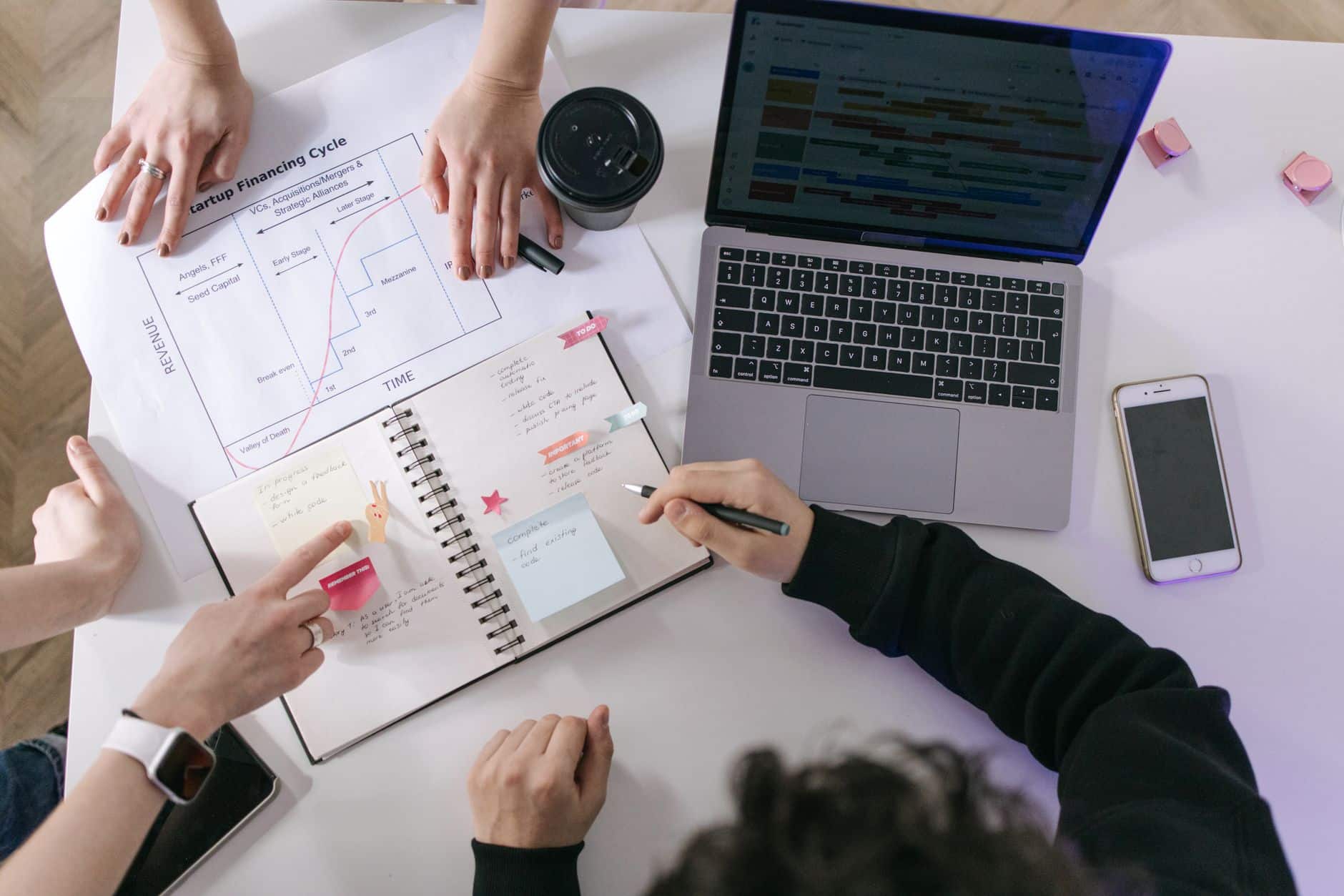 Freelancer organizing client onboarding tasks and project milestones